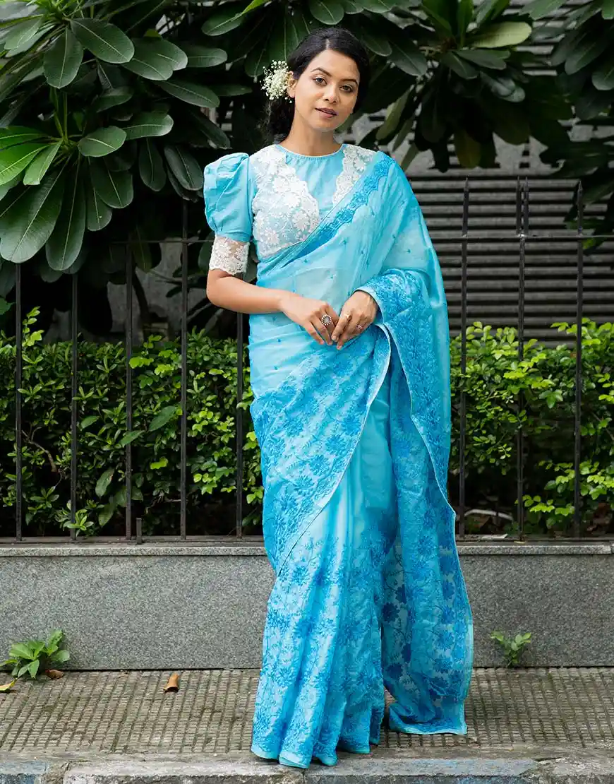 Cherry Blossom Saree