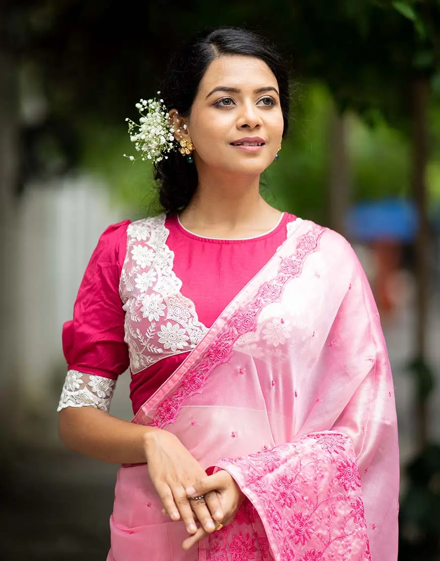 Cherry Blossom Saree