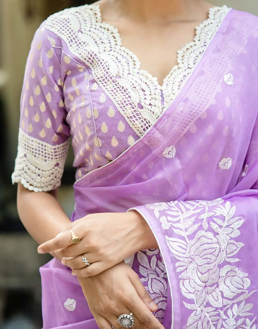 Florescence Lavender Saree