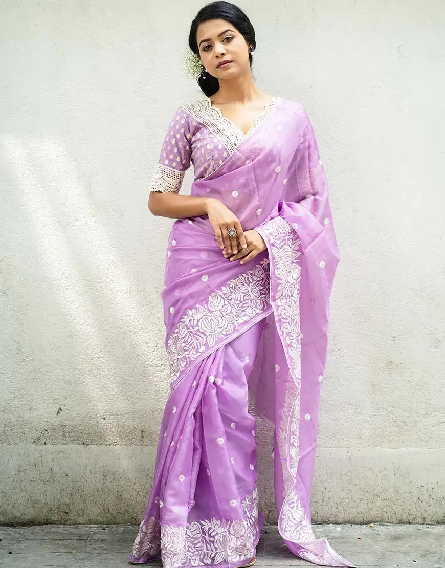 Florescence Lavender Saree