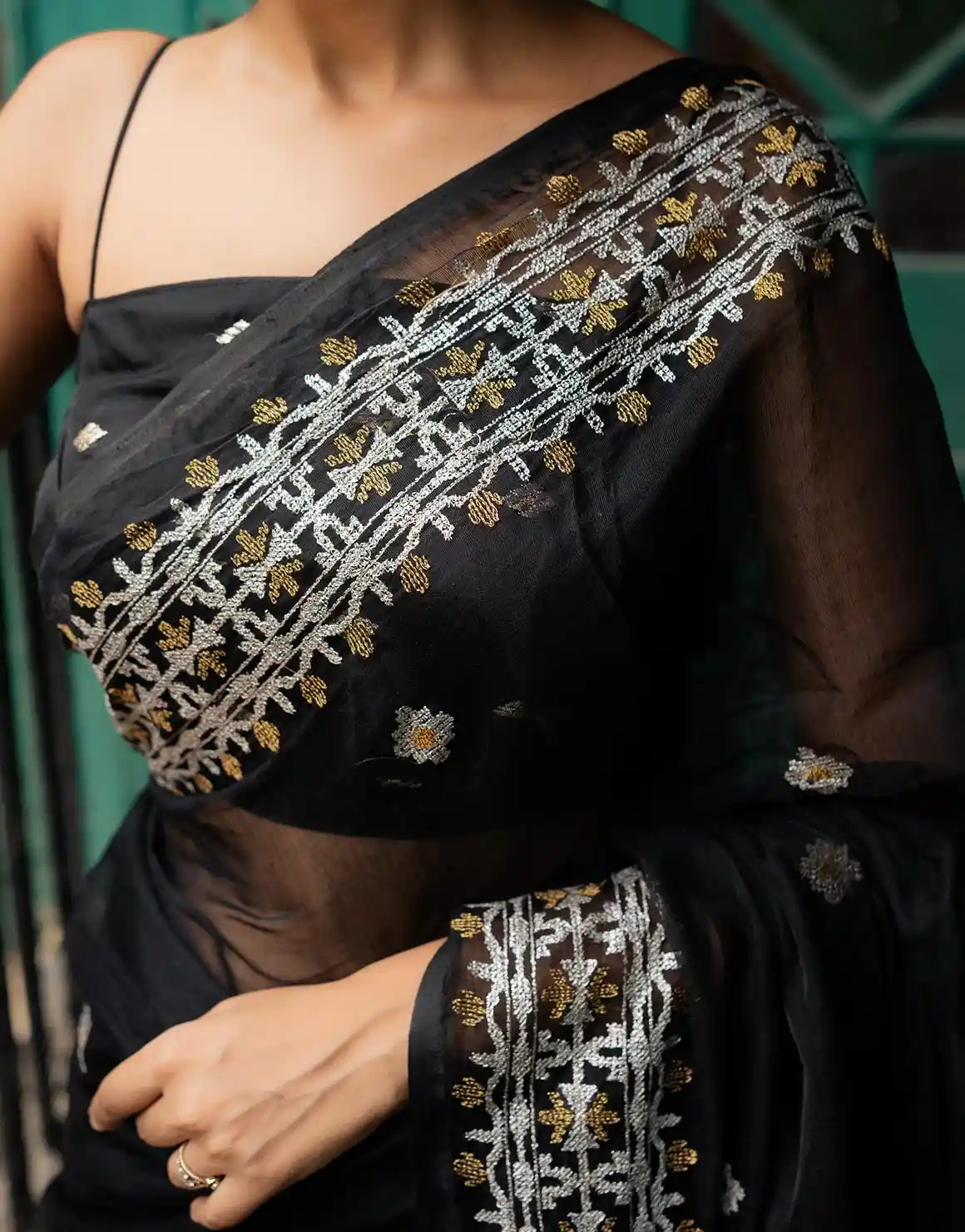 Midnight Mirage Saree