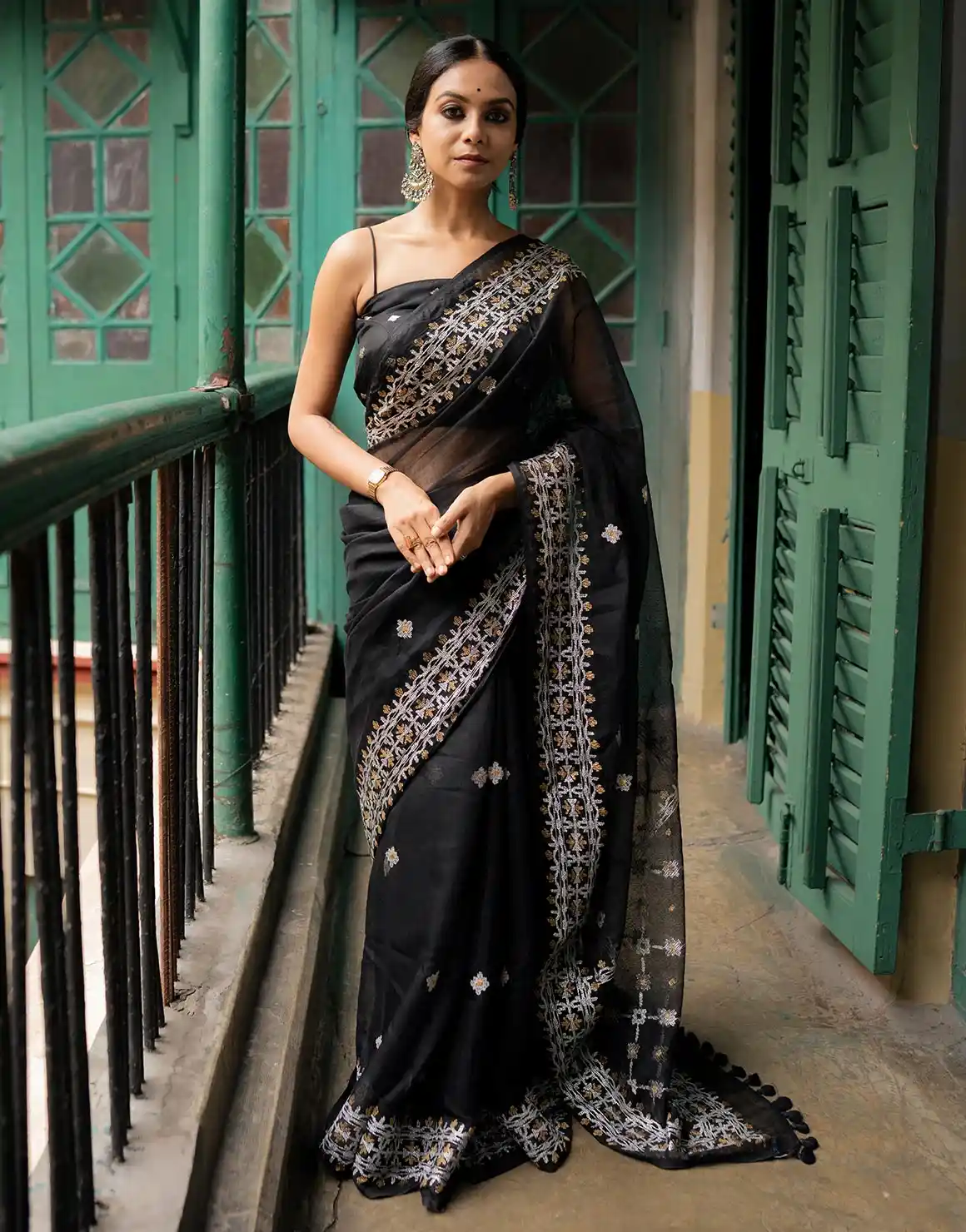 Midnight Mirage Saree